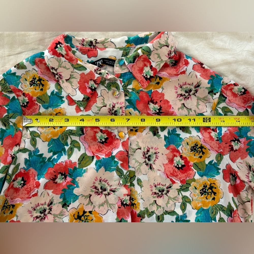 Zara Multicolor Floral Blouse - Picture 6 of 11